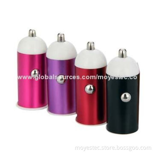Fashionable 5V 1A Mini DC Car Chargers with Aluminum Casing